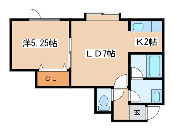 ハッピネス北郷Ⅱの物件間取画像